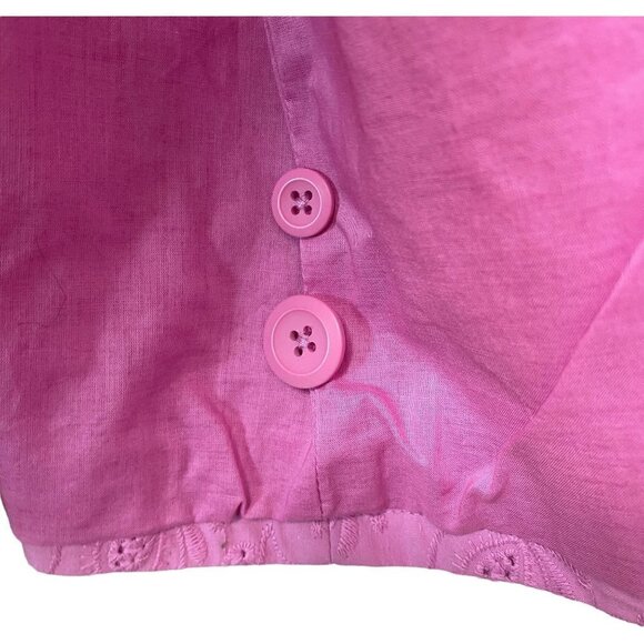 DENIM & CO. Jacket Size Large Purple Lilac Embroidered Blazer Cotton NWT - Picture 9 of 11